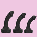 Gebogen Spitz Big Soft Black Dildo