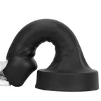 Gebogen Spitz Big Soft Black Dildo