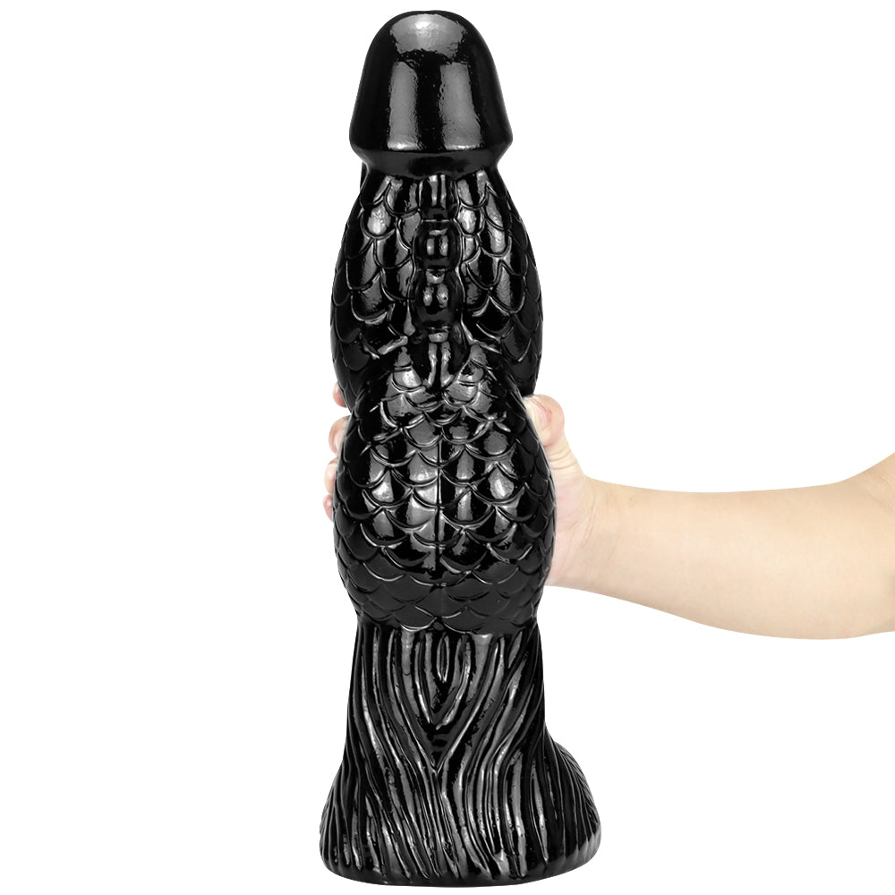 37 CM Black Larger Huge Dragon Dildo