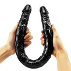 55 CM Extra Long Schwarz Realistic Double Dildo