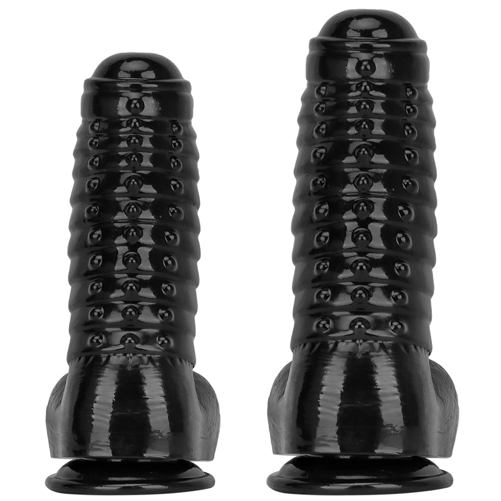 Noppen Dick Black Dragon Dildo mit Suction