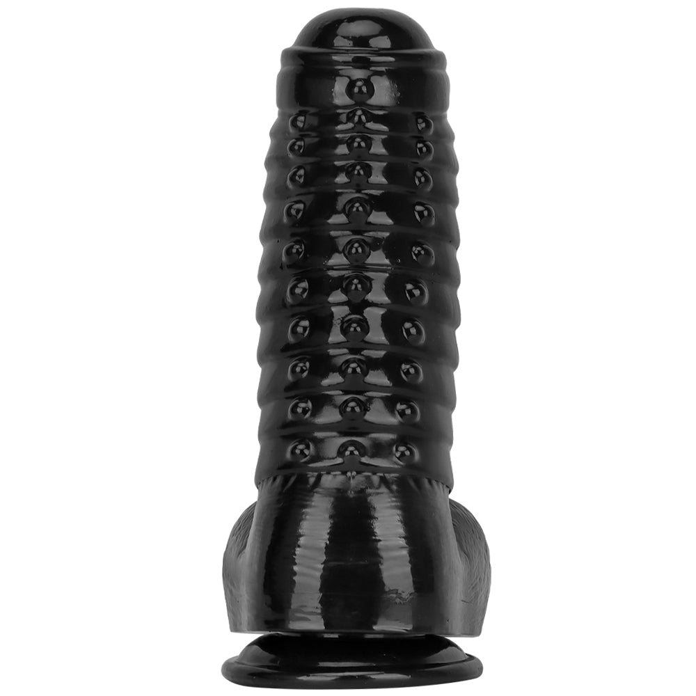 Noppen Dick Black Dragon Dildo mit Suction