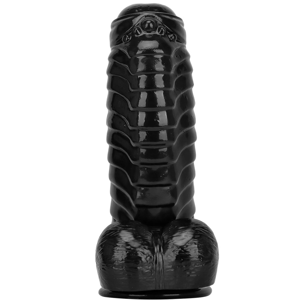 Noppen Dick Black Dragon Dildo mit Suction