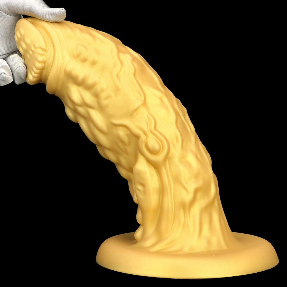 33 CM Gold Silikon Dragon Dildo Dick Buttplug
