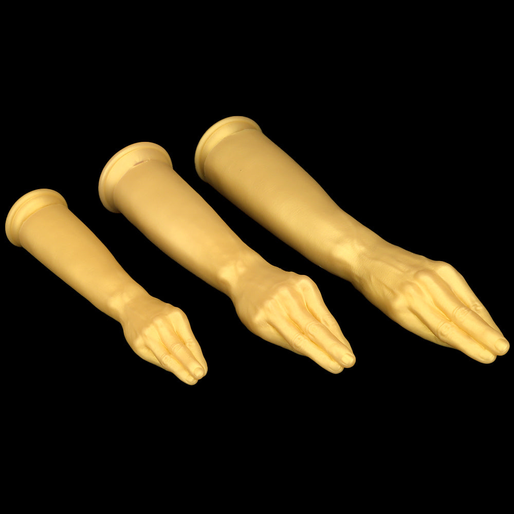 Gold Realistic Hand Fist Anal Plug