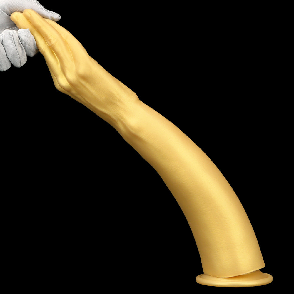 Gold Realistic Hand Fist Anal Plug