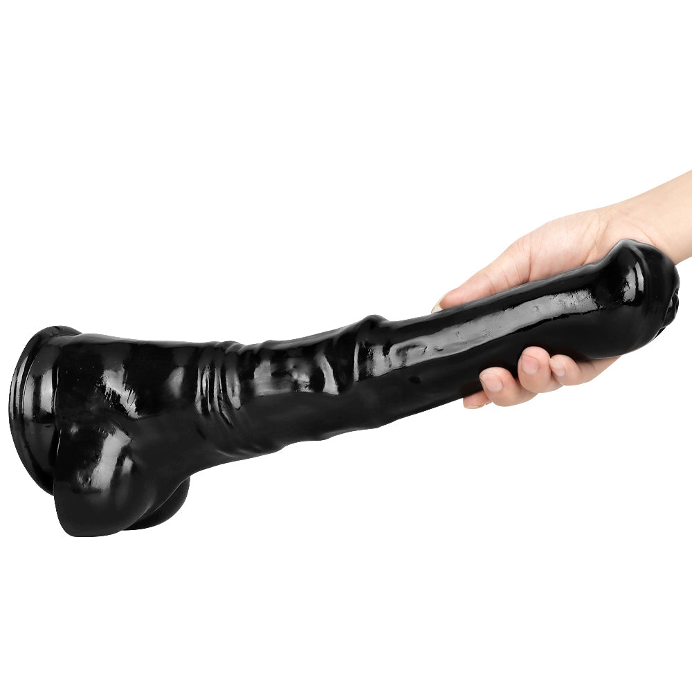 40 CM Realistic Huge Tier Schwarz Horsedildo