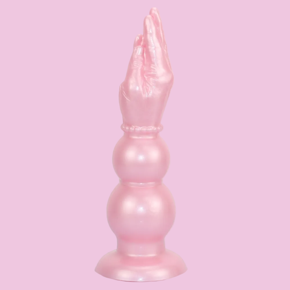 Pink Doppel Knotted Silicone Fisting Dildo