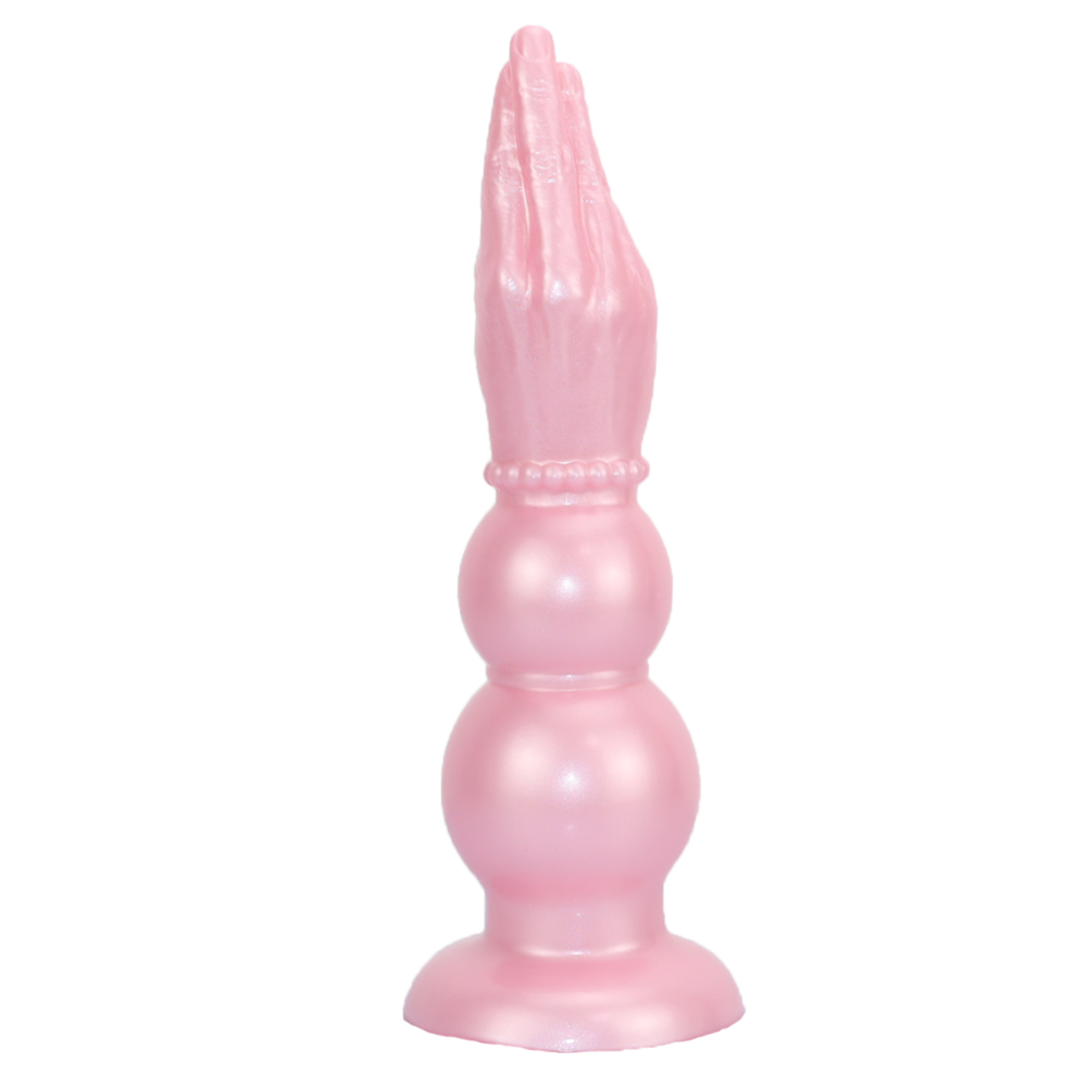 Pink Doppel Knotted Silicone Fisting Dildo