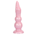 Pink Doppel Knotted Silicone Fisting Dildo