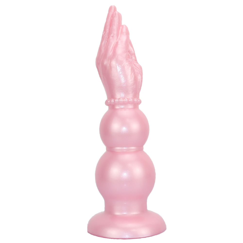Pink Doppel Knotted Silicone Fisting Dildo