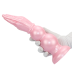 Pink Doppel Knotted Silicone Fisting Dildo