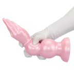 Pink Doppel Knotted Silicone Fisting Dildo