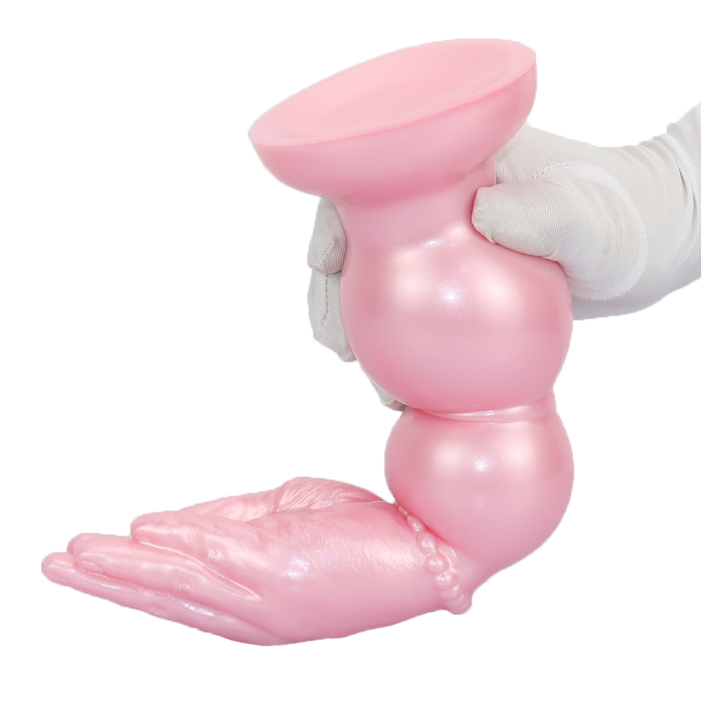 Pink Doppel Knotted Silicone Fisting Dildo