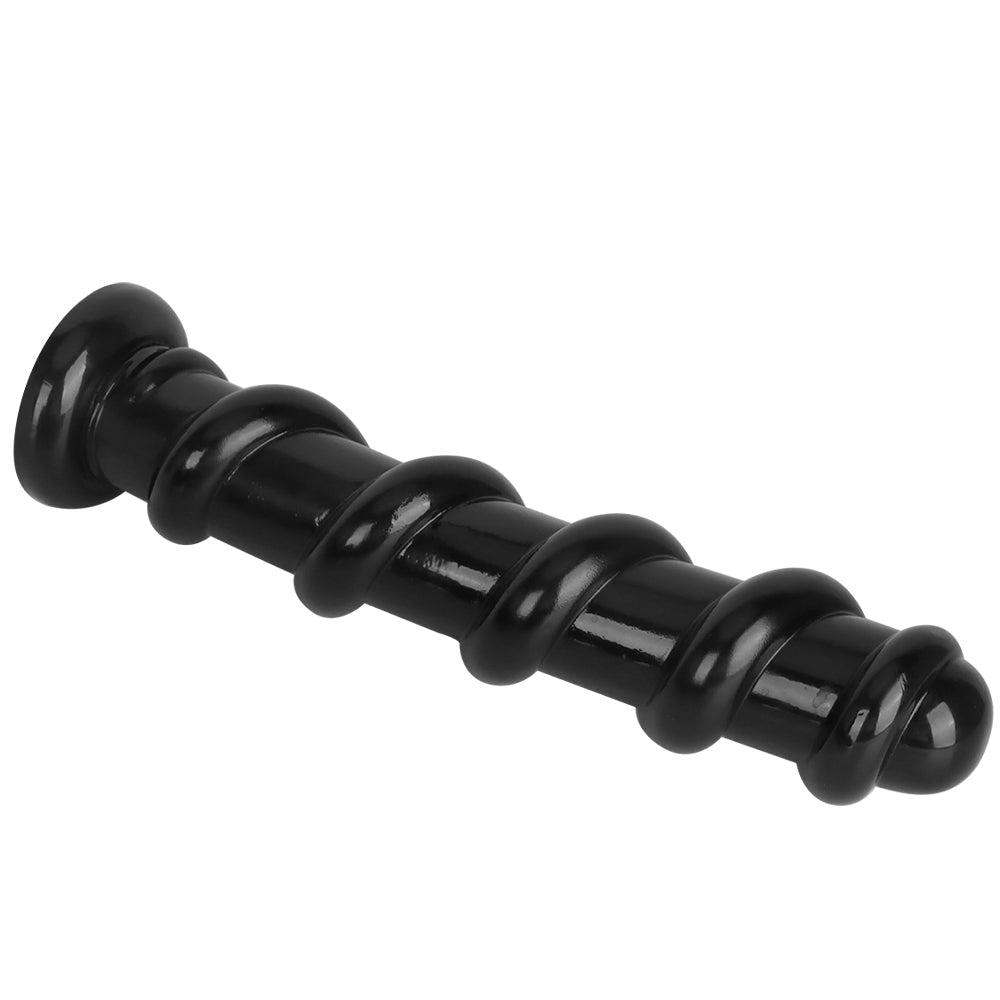 Black Gewindeartig Gerippt Dildo Huge Analplug