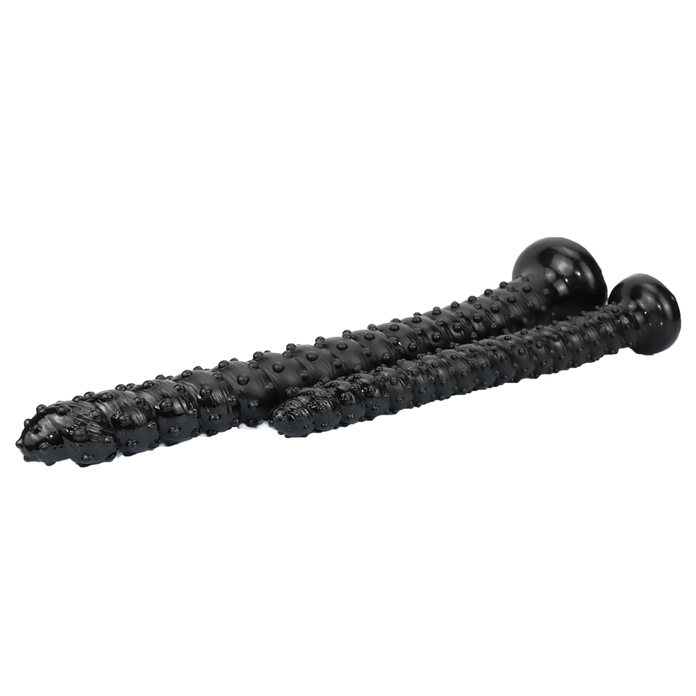Soft Gestachelt Beads Long Black Dildo
