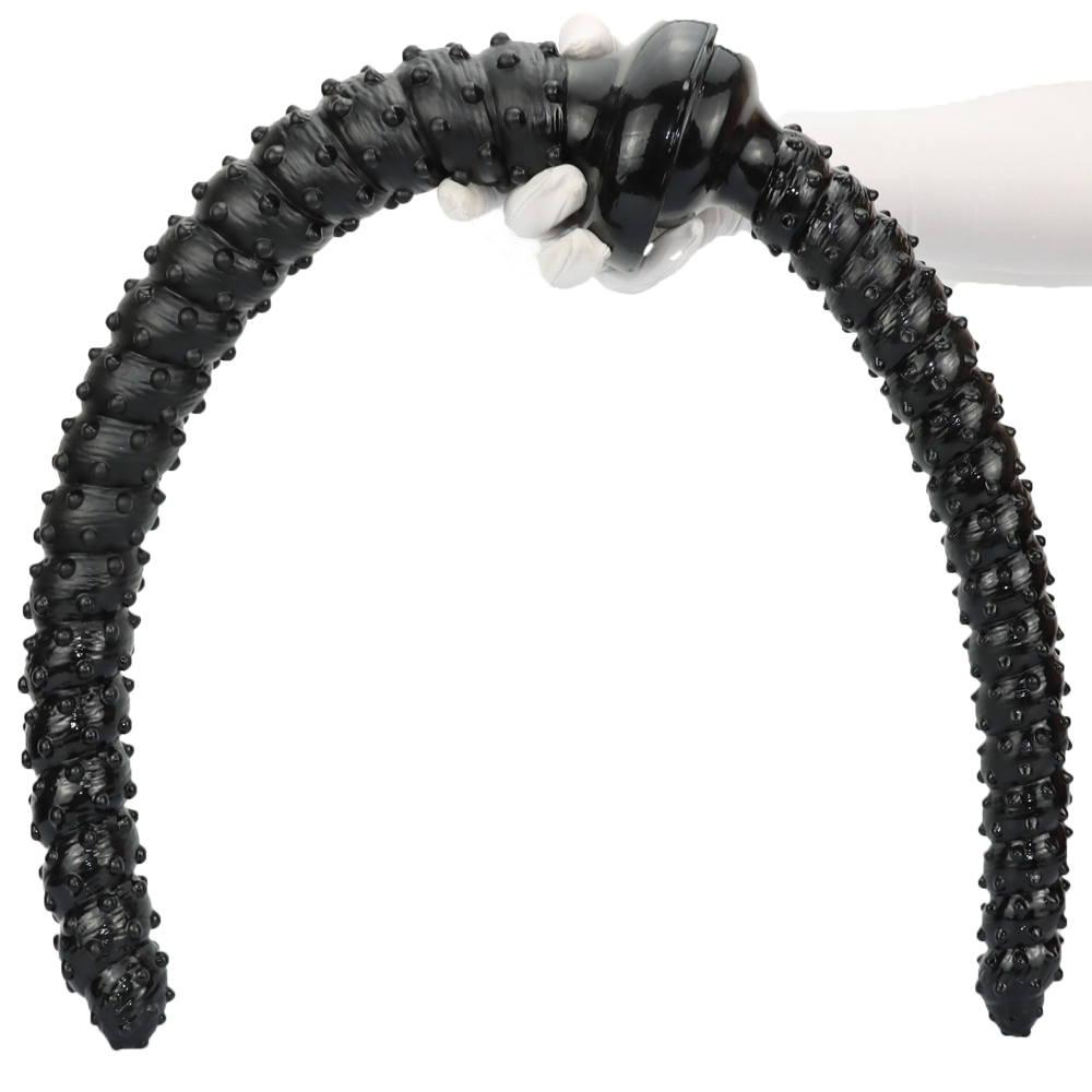 Soft Gestachelt Beads Long Black Dildo
