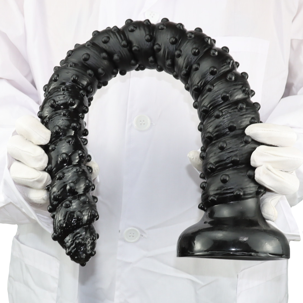 Soft Gestachelt Beads Long Black Dildo