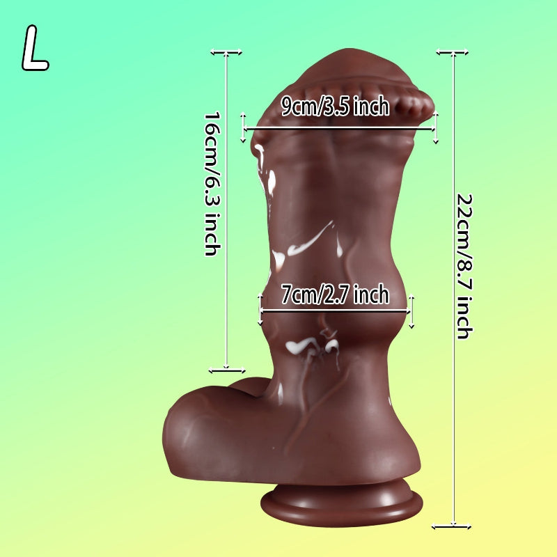 Knot Braun Thick Horse Dildo mit Venen