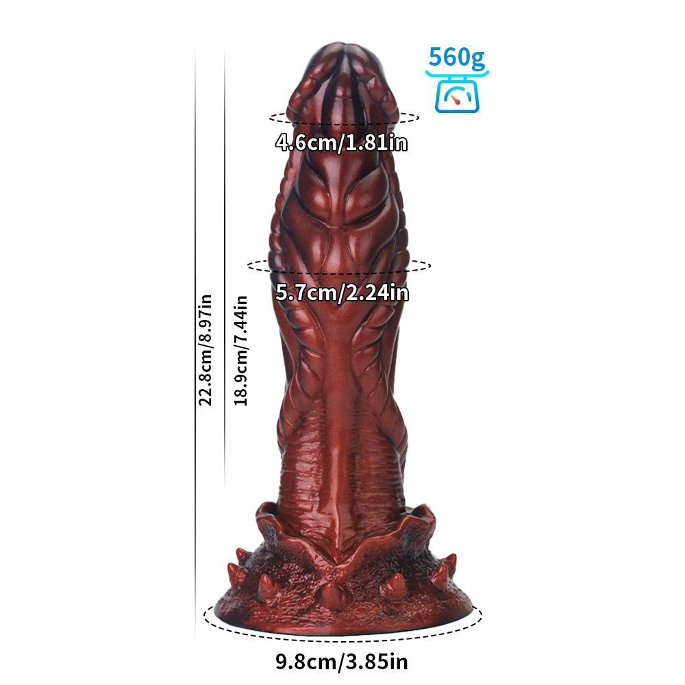 Rot Texturiert Silicone Monster Dragon Dildo