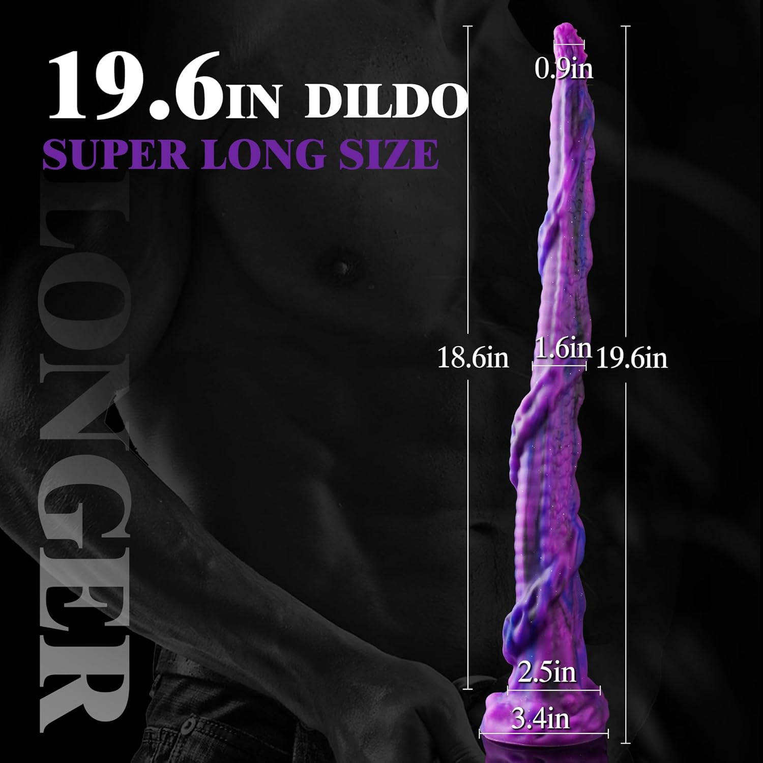 50 CM Lila Extrem Long Fantasy Tentacle Dildo