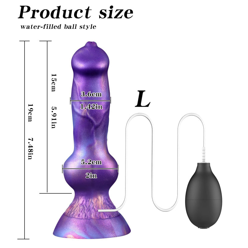 Lila Penetration Toys Knotted Dog Squirtingdildo