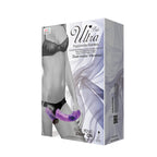 Lila Transparent Vibrator Doppeldildo Strap On