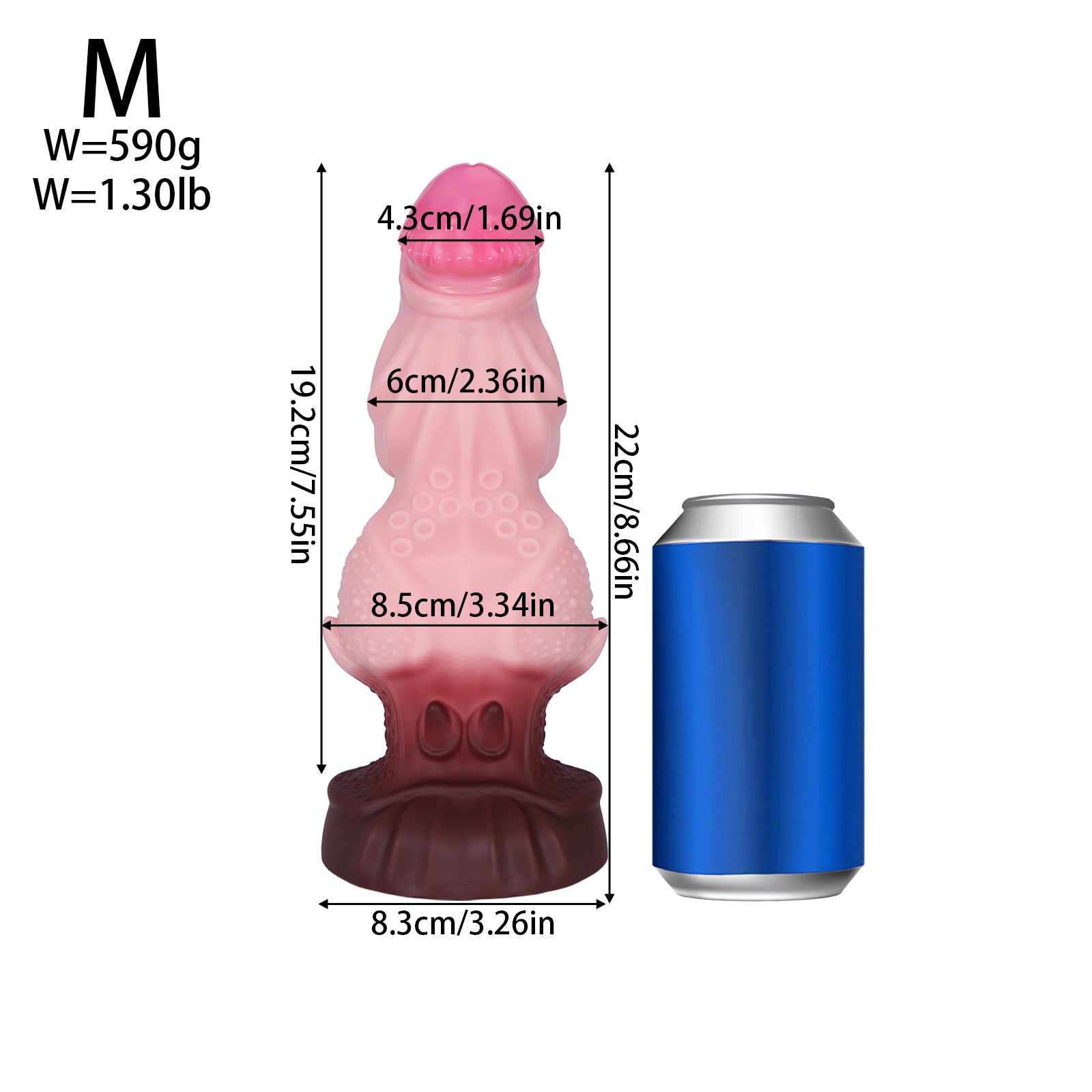 Big Rosa Knotted Monster Anal Dildo