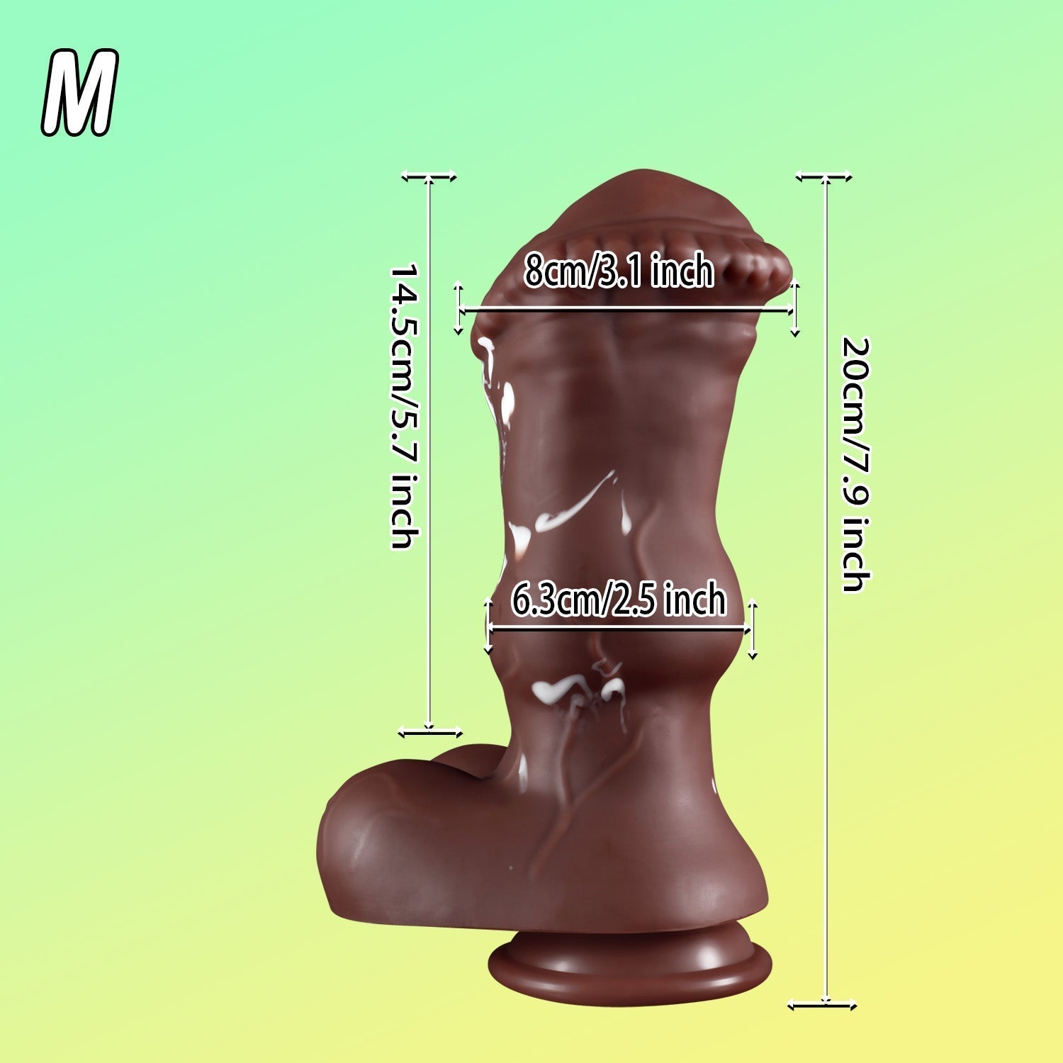 Knot Braun Thick Horse Dildo mit Venen