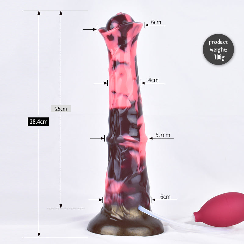 28 CM Glockenkopf Silikon Suction Cup Squirting Horesdildo