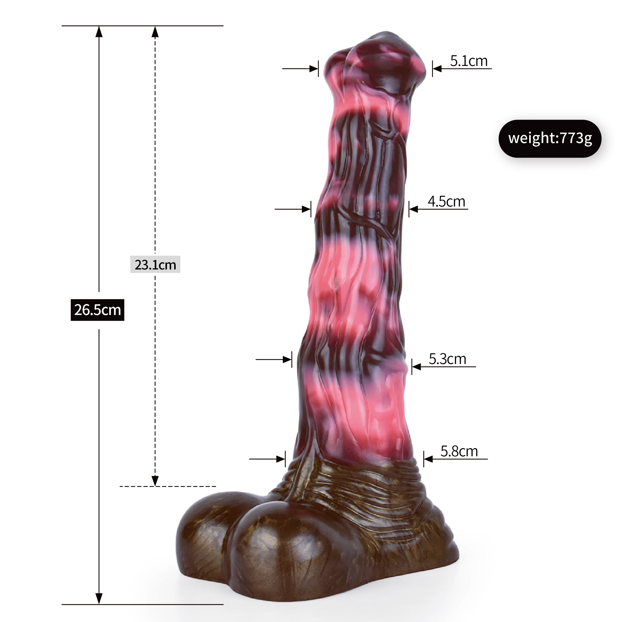 26 CM Squirting Horsecock Fantasy Dildo