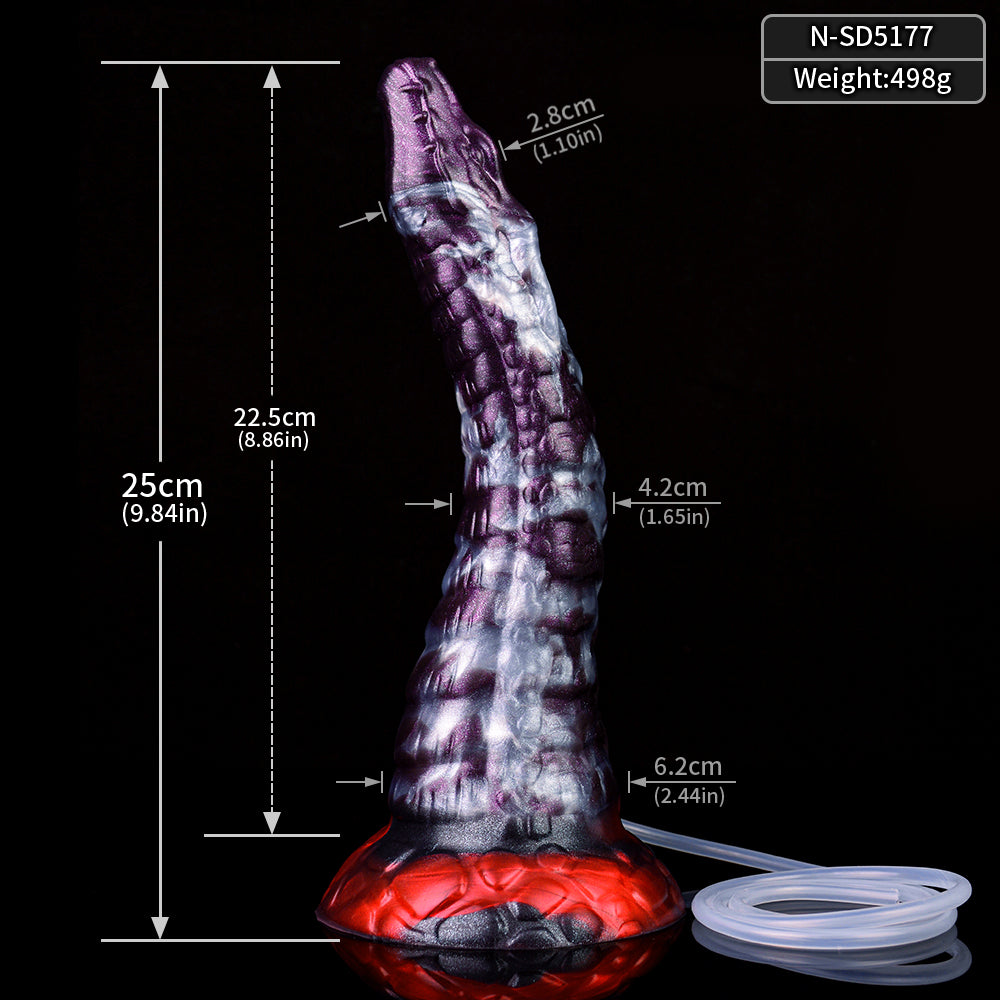 25 CM Lila Squirting Soft Animal Dragon Fantasy Dildo
