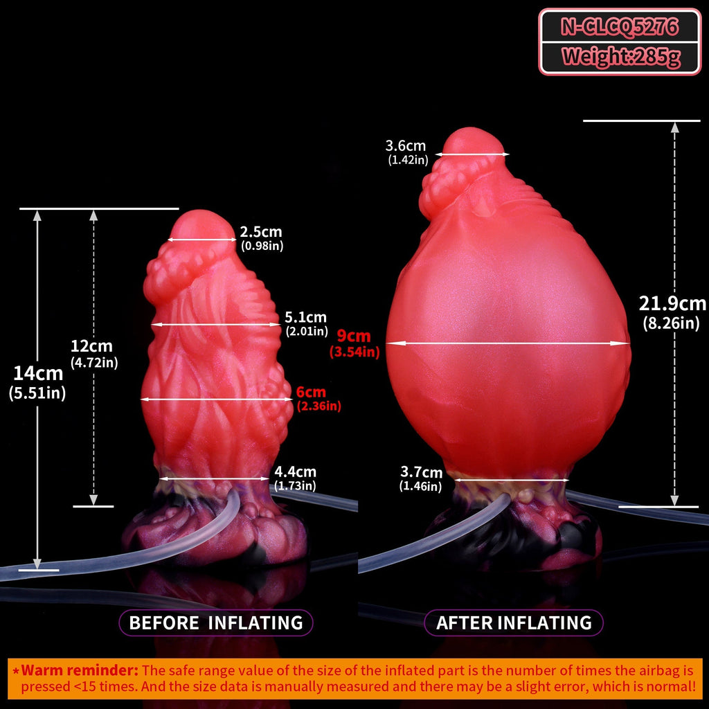 14 CM Kräftig Aufblasbar Squirting Rot Dragon Dildo