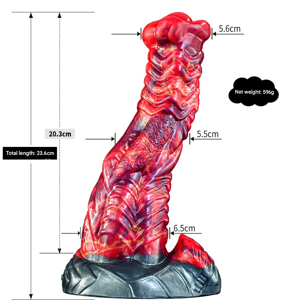 24 CM Rot Lava Monster Horsedildo