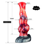 24 CM Silikon Animal Feuerpferd Knot Horsedildo
