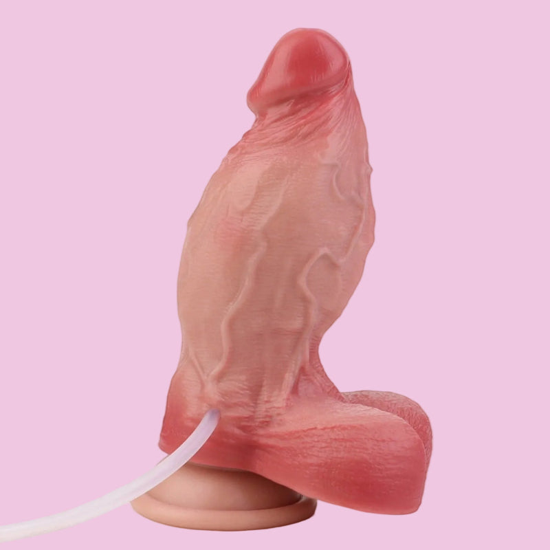 Natural Thick Flesh Squirtingdildo mit Suction Cup