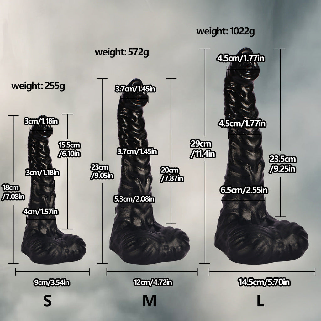 Animal Black Elefantenrüssel Silicone Fantasy Dildo