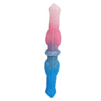 29 CM Rosa zu Blau Knotted Horse Doppeldildos