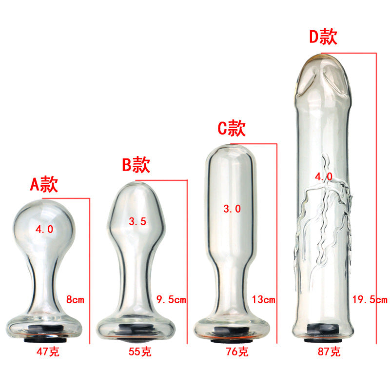 Glatt Hollow Butt Plug Klein Glasdildo
