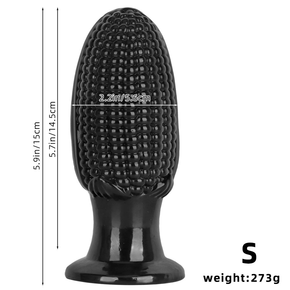 Thick Black Mais Suction Cup Buttplug