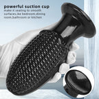 Thick Black Mais Suction Cup Buttplug