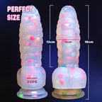 18 CM Strukturiert Leuchteffekt Monster Dildo Saugfuß