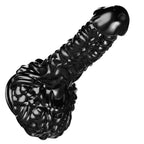 23 CM Black Textur Suction-Cup Dragon Dildo