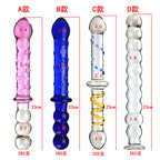 Beads Textured Glatt Double Ended Glasdildo