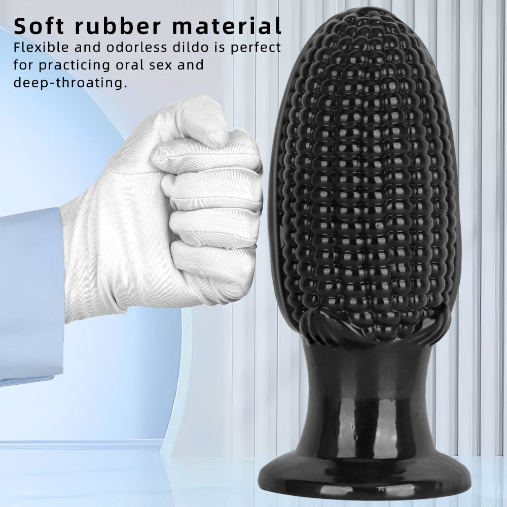 Thick Black Mais Suction Cup Buttplug