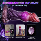 19 CM Lila Alien Squirting Knotted Dragon Dildo