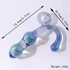 14 CM Bunt Gpunkt Analplug Bead Glasdildo