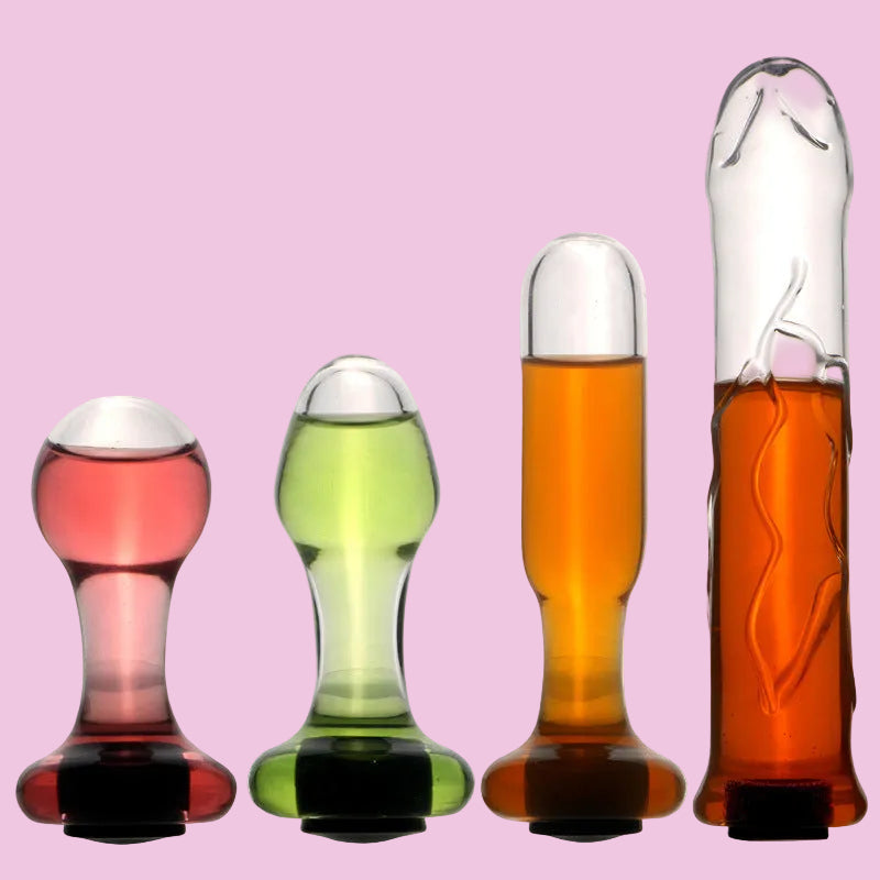Glatt Hollow Butt Plug Klein Glasdildo