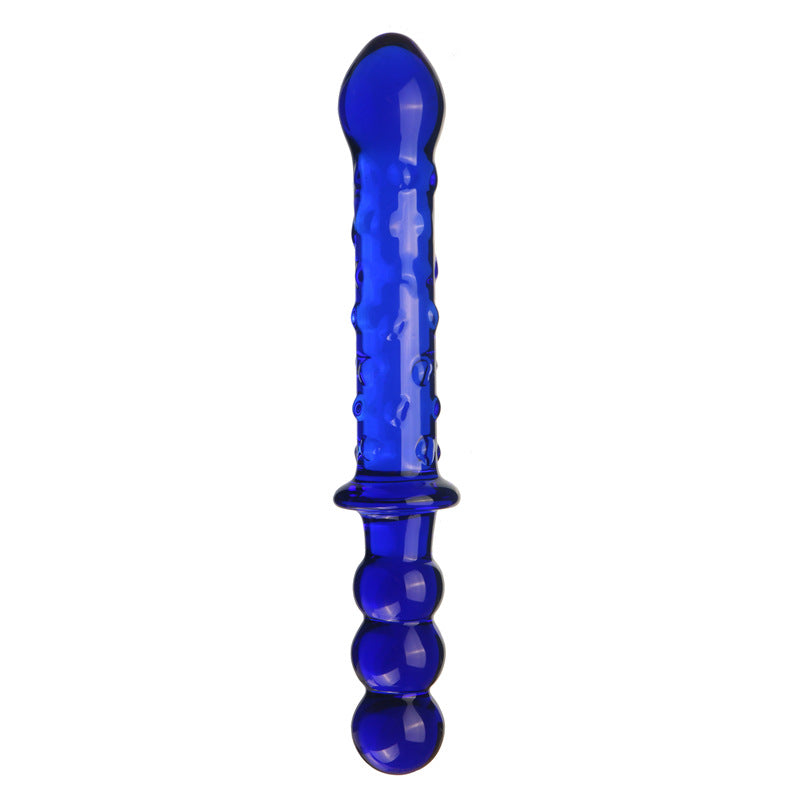 Beads Textured Glatt Double Ended Glasdildo