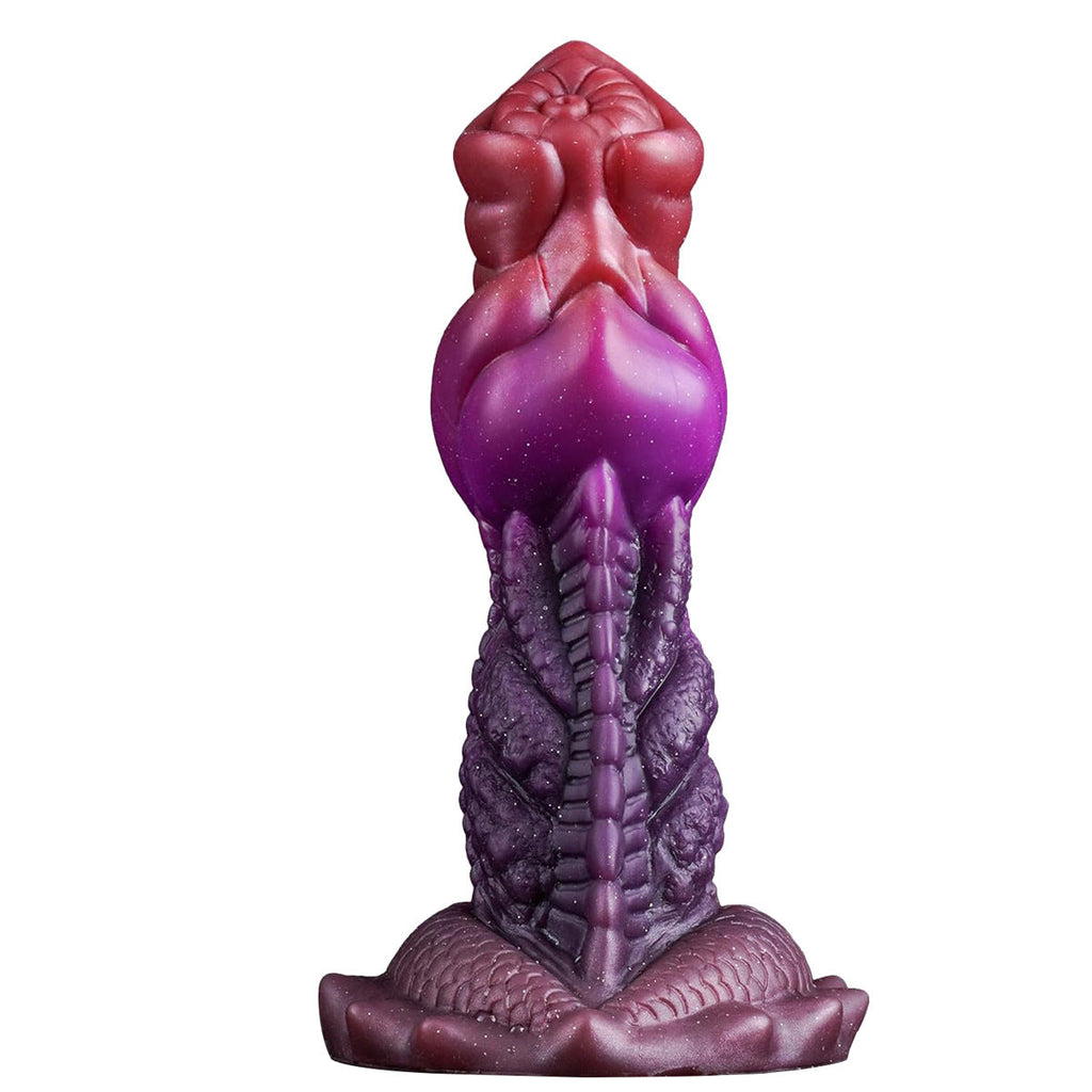 19 CM Lila Alien Squirting Knotted Dragon Dildo